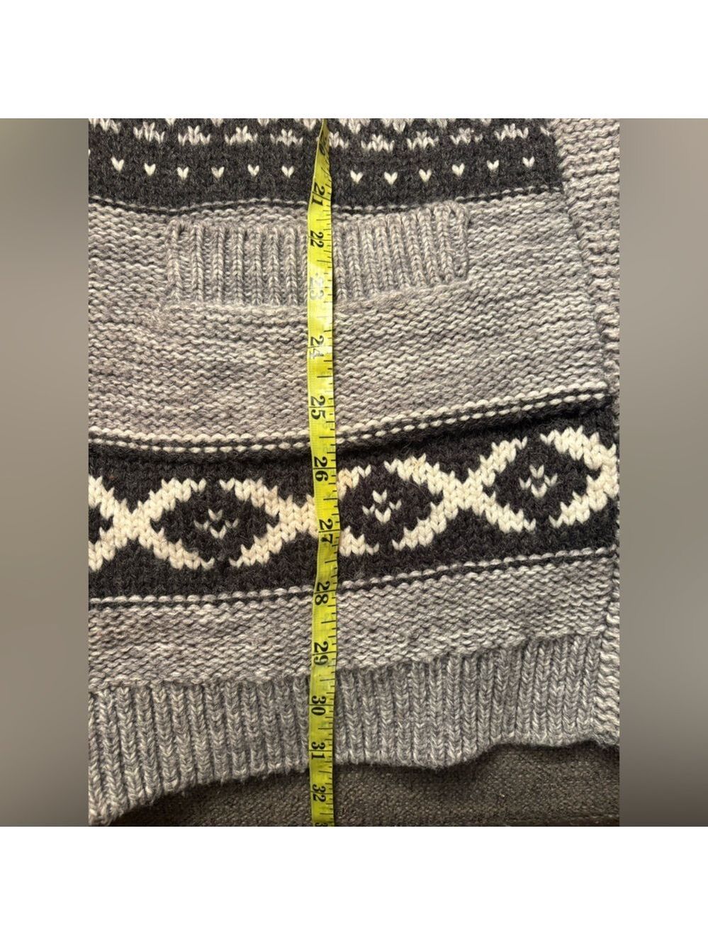 Vintage Sansara Nordic Fair Isle Cardigan Sweater XL Cozy Winter Cabin Unisex - Picture 15 of 17